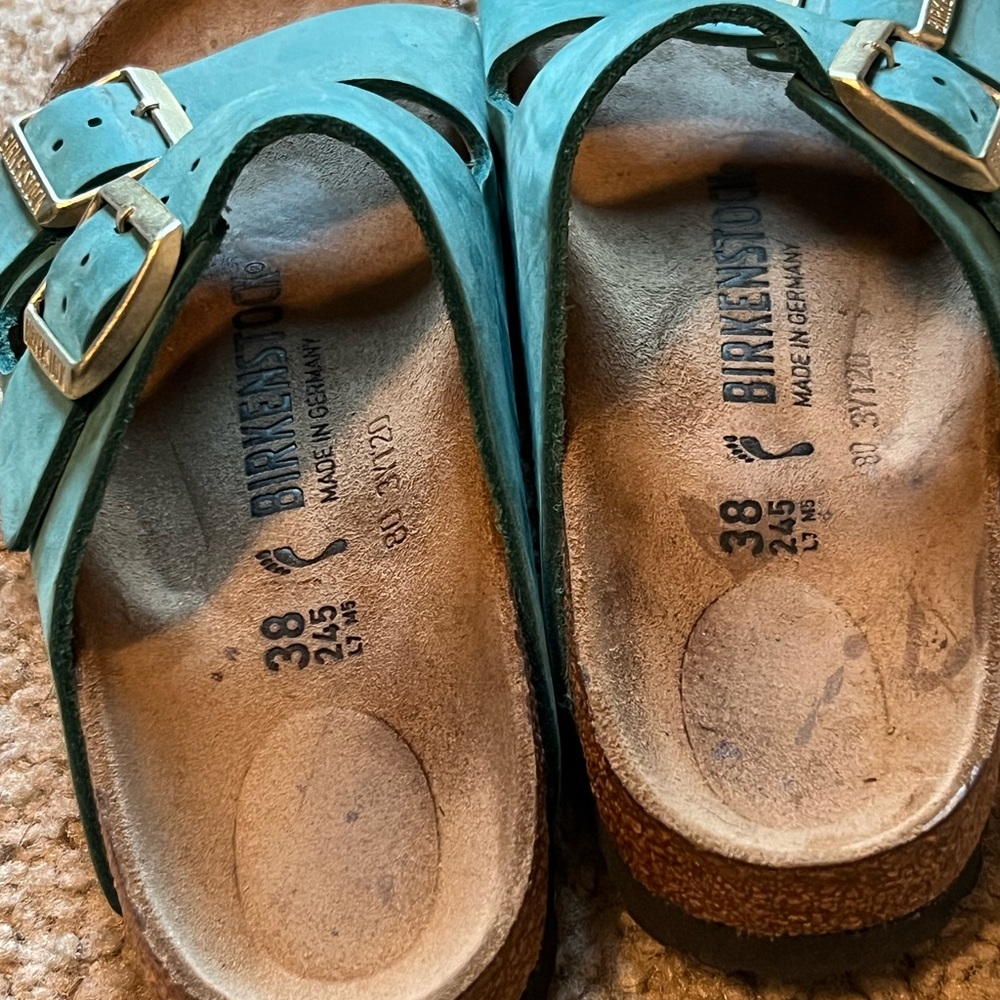 Birkenstock oiled leather biscay bay Arizona sandals - Picture 2 of 3